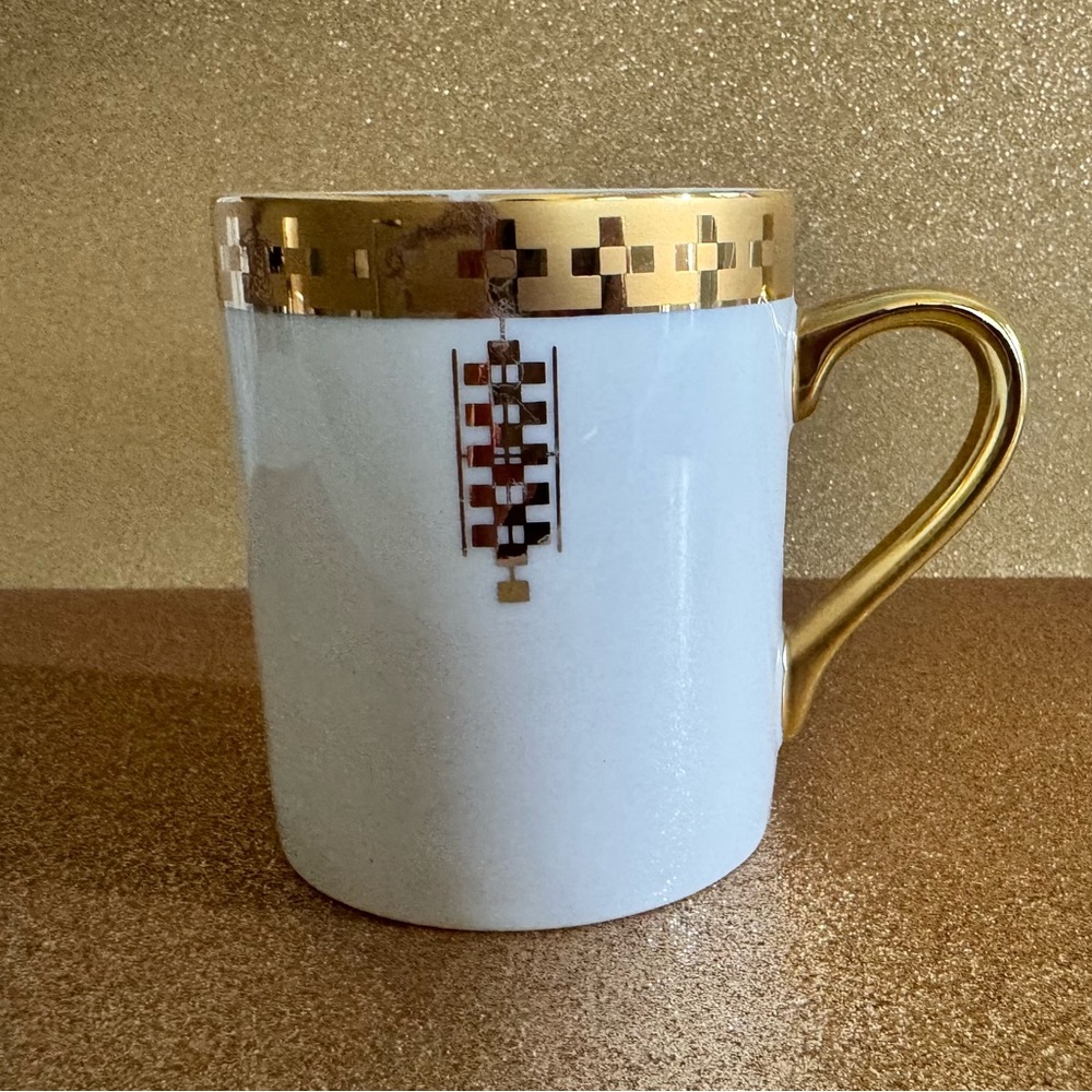 Tiffany & Co. Frank Lloyd Wright “Imperial” Mug • 1992 Collector Cup • Gold Trim